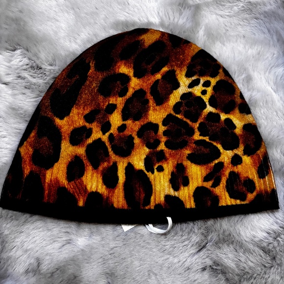 Brodie Patsy Hat Cashmere Animal Print OS NWOT - Picture 1 of 2